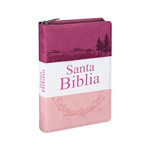 Santa Bíblia com Concordância SBB, Capa luxo Zíper Três Cores Tamanho Médio, Reina Valera - RVR056CLGPJRTIZ