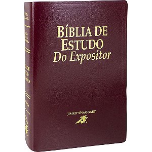 Bíblia de Estudo do Expositor SBB, Capa Luxo Vinho, Tamanho Grande, Nova Versão Textual Expositora, ARC - BE087EJS