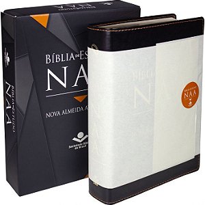 Bíblia de Estudo NAA SBB, Tamanho Grande, Capa Luxo Preta, Letra Normal, NAA - NA085E