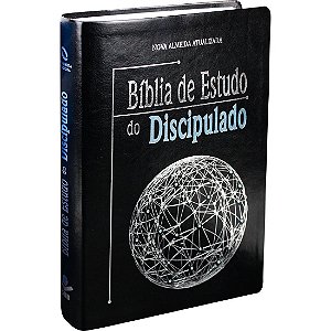 Bíblia de Estudo do Discipulado SBB, Capa Luxo Preta Tamanho Grande, Nova AA - NA085BD