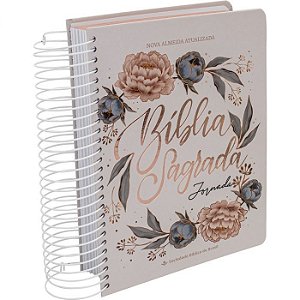 Bíblia Sagrada Jornada SBB, Capa Dura Flores Tamanho Grande, Nova AA - NA083JR:FLORES