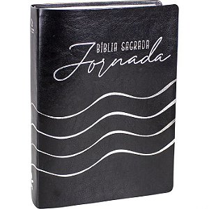 Bíblia Sagrada Jornada SBB, Capa Luxo Preta Tamanho Grande, Nova AA - NA085JR