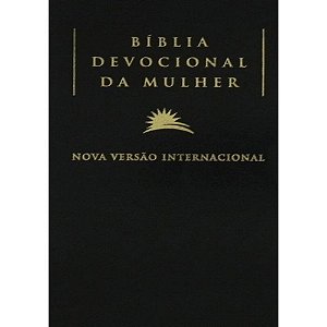 Bíblia Devocional da Mulher, Capa Luxo Preta, Tamanho Médio, Letra Média, NVI