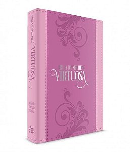 Bíblia da Mulher Virtuosa Esperança, Capa Luxo Rosa com Faixa Pink Tamanho Médio, Almeida RC