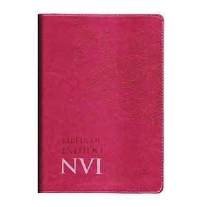 Bíblia de Estudo NVI, Capa Luxo Pink Tamanho Grande - NVI