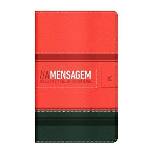 Bíblia  A Mensagem, Capa Luxo Laranja e Verde - Eugene Peterson