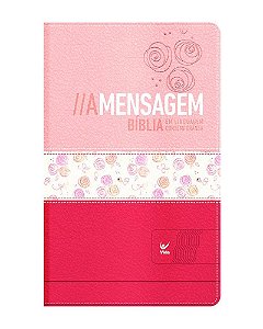 Bíblia  A Mensagem, Capa Luxo Rosa claro e Escuro - Eugene Peterson