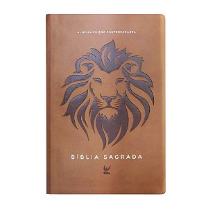 Bíblia Sagrada, Letra Gigante, Capa Marrom Leão, AEC - Ed.Vida