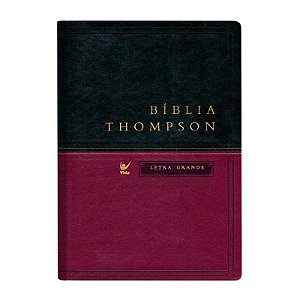 Bíblia Thompson, Letra Grande, Pal. Jesus em vermelho, com Índice, Capa Luxo Verde e Vinho Tamanho Grande,  AEC  Ed.Vida