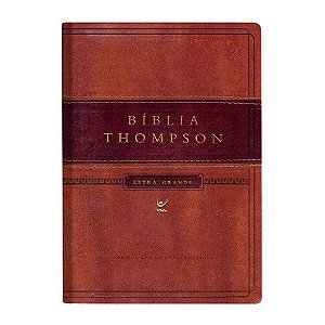 Bíblia Thompson, Letra Grande, Pal. Jesus em vermelho, com Índice, Capa Luxo Marrom Tamanho Grande,  AEC -  Ed.Vida