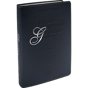 Bíblia de Estudo de Genebra SBB, Capa Luxo Azul Escuro Tamanho Grande, Letra Grande, Almeida RA - RA085BGLG:AZ