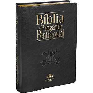 Bíblia do Pregador Pentecostal SBB, Capa Luxo Preta Nobre Tamanho Grande Com Índice, Almeida RC - ARC085BPP