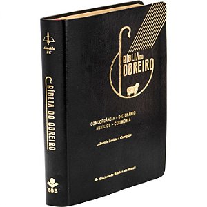 A Bíblia do Obreiro SBB, Capa Luxo Preta Tamanho Médio Letra Grande,  Almeida RC - ARC065CDILGLV