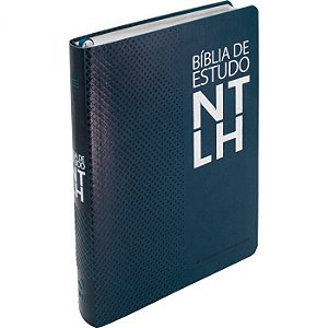Bíblia de Estudo NTLH SBB, Capa Luxo Azul, Tamanho Médio Portátil - NTLH065E