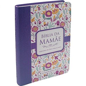 Bíblia da Mamãe SBB, Capa Luxo Flores Malva Tamanho Médio, Almeida RA - RA065BMA