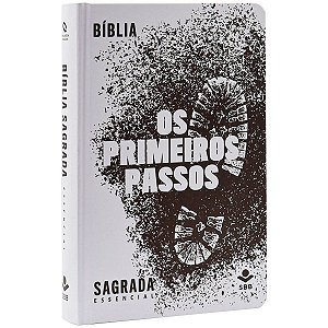 Bíblia Sagrada Primeiros Passos SBB, Capa Dura, Tamanho Médio, Ilustrada Pegada, NAA - NA06BESS