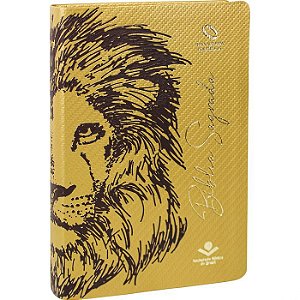 Bíblia Sagrada Letra Grande SBB, Capa Luxo Leão, Tamanho Médio,  NAA - NA06LG