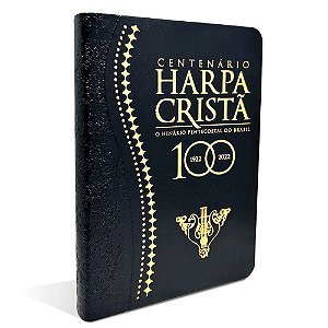 Harpa Cristã Centenário Grande Luxo Preta