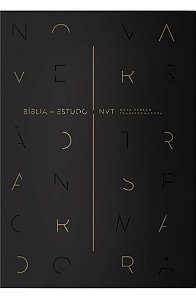 Bíblia de Estudo NVT, Capa Luxo Preta Tamanho Grande (Sem Índice) - NVT