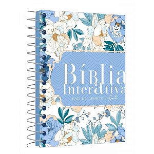 Bíblia Interativa Estude. Medite e Anote, Tamanho Grande, Capa Dura Espiral Graça, PJV, King James - Ed Hagnos