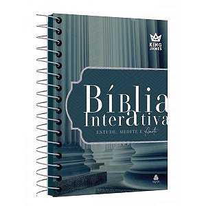 Bíblia Interativa Estude. Medite e Anote, Tamanho Grande, Capa Dura Espiral Amparo, PJV, King James - Ed Hagnos