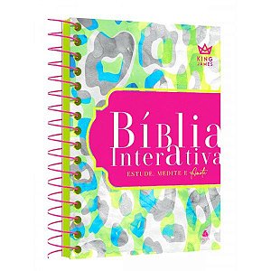 Bíblia Interativa Estude. Medite e Anote, Tamanho Grande, Capa Dura Espiral Origem, PJV, King James - Ed Hagnos