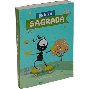 Bíblia sagrada Smilinguido, SBB, Capa Brochura Ilustrada, Tamanho Pequeno, Sem Índice - NTLH