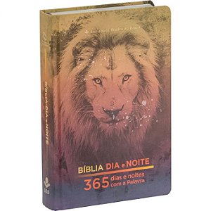 Bíblia Dia e Noite – 365 dias e noites com a Palavra, SBB, Capa Dura Leão, Tamanho Médio, Sem Índice - NAA