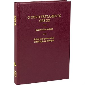O Novo Testamento Grego SBB - 5ª Edição Revisada, Tamanho Médio, Capa Dura Vinho