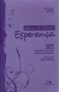 Bíblia de Estudo Esperança , Capa Luxo Lilás, Almeida Século 21, Sem Índice, Vida Nova