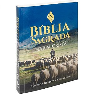 Bíblia Sagrada SBB, Tamanho Médio, Harpa Cristã, Capa Brochura Rebanho - ARC60H