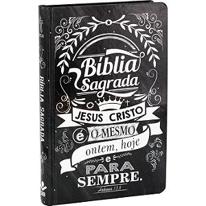Bíblia Sagrada Lettering, Capa Dura Ilustrada Preta, Sem Índice - NTLH