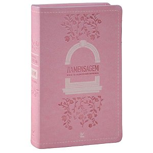 Bíblia A Mensagem, Letra Gigante, Capa Luxo Rosa