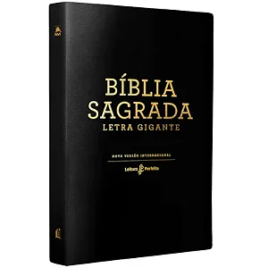 Bíblia Sagrada Thomas Nelson Leitura Perfeita, Letra Gigante, Tamanho Grande, Capa Luxo Preta, sem Índice,  NVI