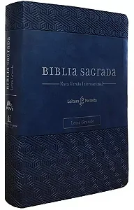 Bíblia Sagrada Thomas Nelson Leitura Perfeita, Letra Grande, Tamanho Grande, Capa Luxo Azul,(Espaço p/ Anotações),  NVI