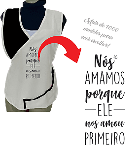Avental Jaleco Bata Delta Professor Branco Oxford Premium, Bolso Lateral e Personalização Cristã Escolha a Escrita no Anuncio