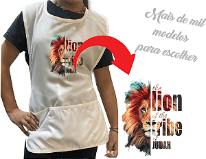 Avental Jaleco Bata Professor Personalizado 3 Bolsos Desenho Cristão e Qualidade Premium Escolha Seu Desenho