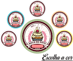 Adesivos e Etiquetas para Bolo de Pote para Você Personalizado Profissionalize suas Embalagens Escolha o seu Modelo Favorito do Adesivo no Anuncio