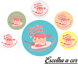 Adesivos e Etiquetas para Pudim Gourmet para Você Personalizado Profissionalize suas Embalagens Escolha o seu Modelo Favorito do Adesivo no Anuncio