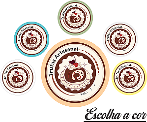 Adesivos e Etiquetas para Trufas Artesanais para Você Personalizado Profissionalize suas Embalagens Escolha o seu Modelo Favorito do Adesivo no Anuncio