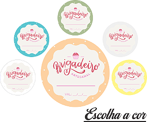 Adesivos e Etiquetas para Brigadeiro Artesanal para Você Personalizado Profissionalize suas Embalagens Escolha o seu Modelo Favorito do Adesivo no Anuncio