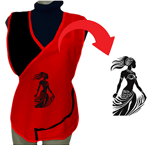 Avental Bata Jaleco Vermelho Com Bolsos Oxford Personalizado Modelo Delta com Imagem  Desenhos Ilustrativo  Para Escolher no Anuncio