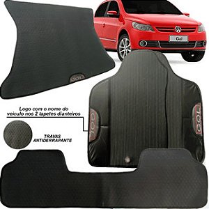 Tapete Emborrachado Ecológico KIT 3 Peças + Tapete Porta Malas Gol G5 2008-2012