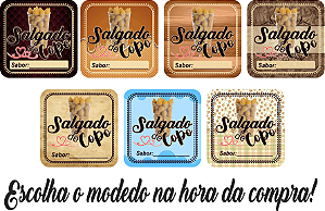 Adesivos e Etiquetas Salgado no Copo Personalizado Profissionalize suas Embalagens Escolha o seu Modelo Favorito do Adesivo no Anuncio