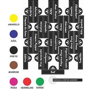 Cartela com 25 Adesivos para Temperos 6x2cm | Rótulos Auto Colantes à Prova d’Água para Potes e Condimentos | Cores Variadas  Esse nome é ideal para aparecer bem nas buscas por:  Adesivos para temperos  Rótulos para potes e mantimentos  Etiquetas à prova