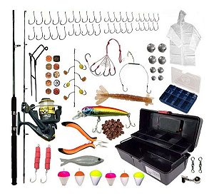 Material De Pesca Completo Vara Molinete Acessórios para Otima Pescaria