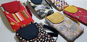 Necessaire Clutch com Tecido Japonês