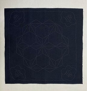 Hana-Fukin Sashiko Sampler. 33x33cm. Preto -No.981