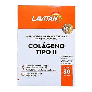 Lavitan Colageno Tipo II 40mg 30Caps - Cimed