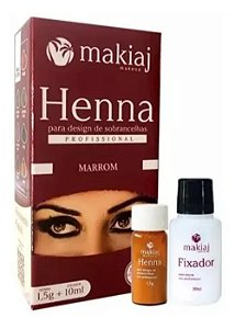 HENNA SOBRANCELHAS MAKIAJ MARROM 1,5G +10ML